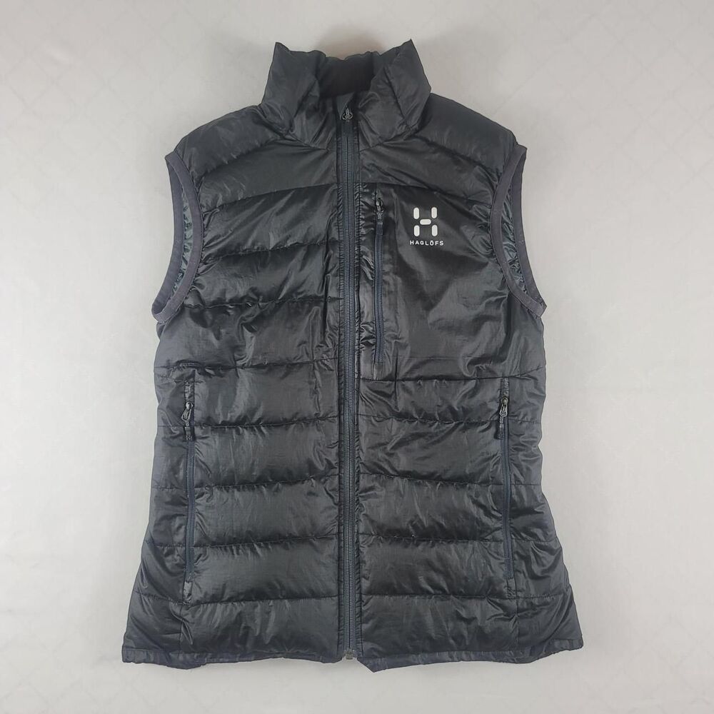 Haglofs  Down Quilted Gilet Puffer Vest Black Gorpcore Women's Size S